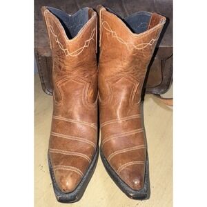 Kids Brown Leather Cowboy Boots No Size On The‎ Boot